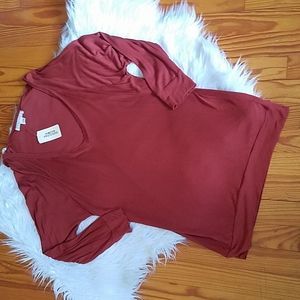 Forever 21 Large Brick 3/4 Sleeve Basic Tunic Top